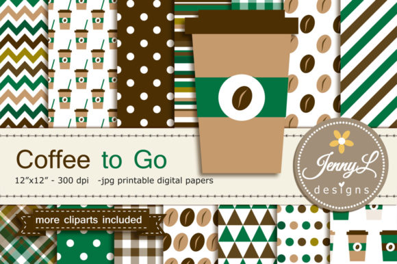 Coffee Digital Papers and Clipart