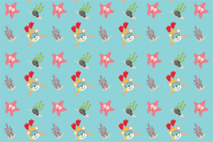Cute Bear Do Swimming Seamless Pattern