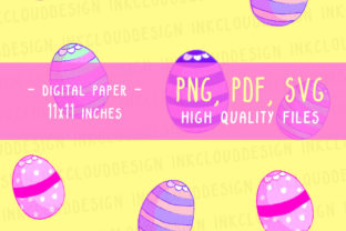Easter Eggs Set Digital Paper Scrapbook
