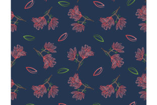 Magnolia Seamless and Floral Small Cute Magnolia Seamless Pattern