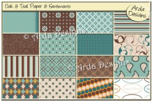 Oak Teal Papers Sentiments
