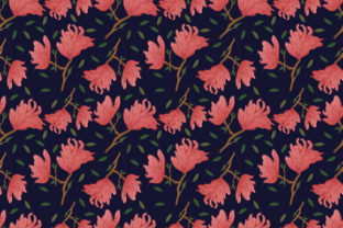 Pattern with Spring Flowers Magnolia: A Versatile Design for Every Space