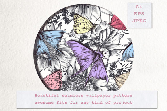 Seamless Vector Pattern with Butterflies: Elegant, Versatile & Ready to Elevate Your Design Projects