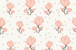 Small Cute Magnolia Seamless Pattern: A Versatile Design for Creative Projects
