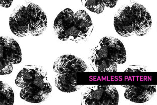 Stamps of Black Leaves - Seamless